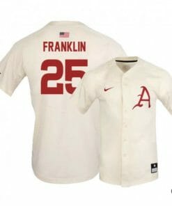 Christian Franklin Jersey Arkansas Razorbacks Baseball NCAA College Alumni Elite White #25