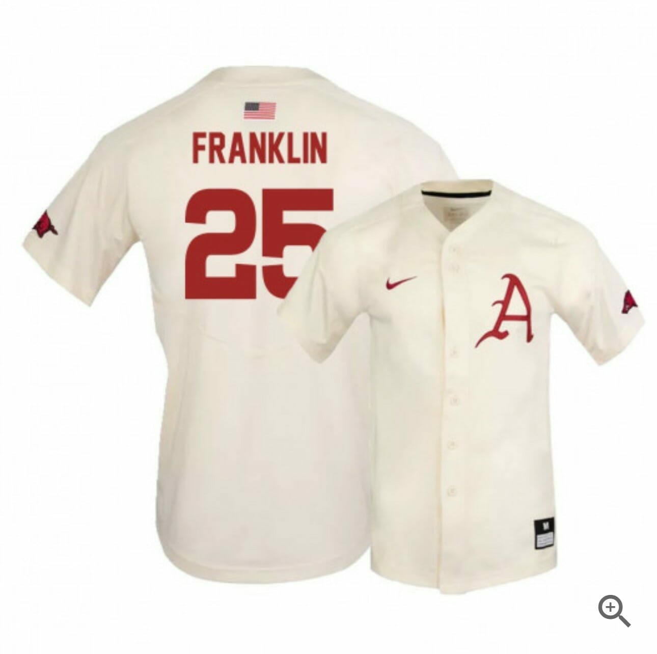 Christian Franklin Jersey Arkansas Razorbacks Baseball NCAA College Alumni Elite White #25