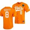 Christian Scott Jersey Tennessee Volunteers 8 Orange 2023 NCAA Baseball College World Series OMAHA