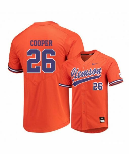 Clemson Tigers 26 Matt Cooper Orange Elite College Baseball Jersey