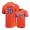 Clemson Tigers 30 Davis Sharpe Orange Elite College Baseball Jersey