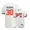 Clemson Tigers 30 Davis Sharpe White Elite College Baseball Jersey