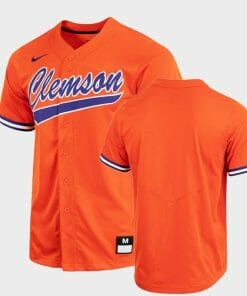 Clemson Tigers Custom Name Number Orange College Baseball Jersey