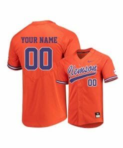 Clemson Tigers Orange Elite Custom Name and Number Baseball Jersey