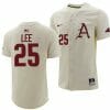 Cliff Lee Jersey Arkansas Razorbacks College Baseball Full Button Natural 25