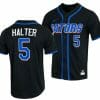 Colby Halter Jersey Florida Gators College Baseball Full Button Black 5