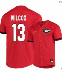 Cole Wilcox Jersey Georgia Bulldogs Baseball NCAA College Red Elite Alumni #13