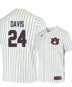 Conor Davis Jersey Auburn Tigers Baseball NCAA College White Blue Alumni #24