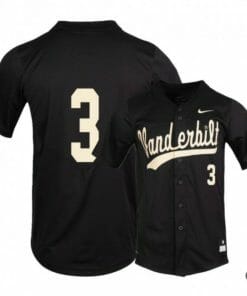 Cooper Davis Jersey Vanderbilt Commodores Baseball NCAA College Black Alumni #3