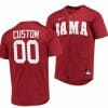 Custom Alabama Baseball Jersey Crimson Tide Name and Number NCAA College Replica Red