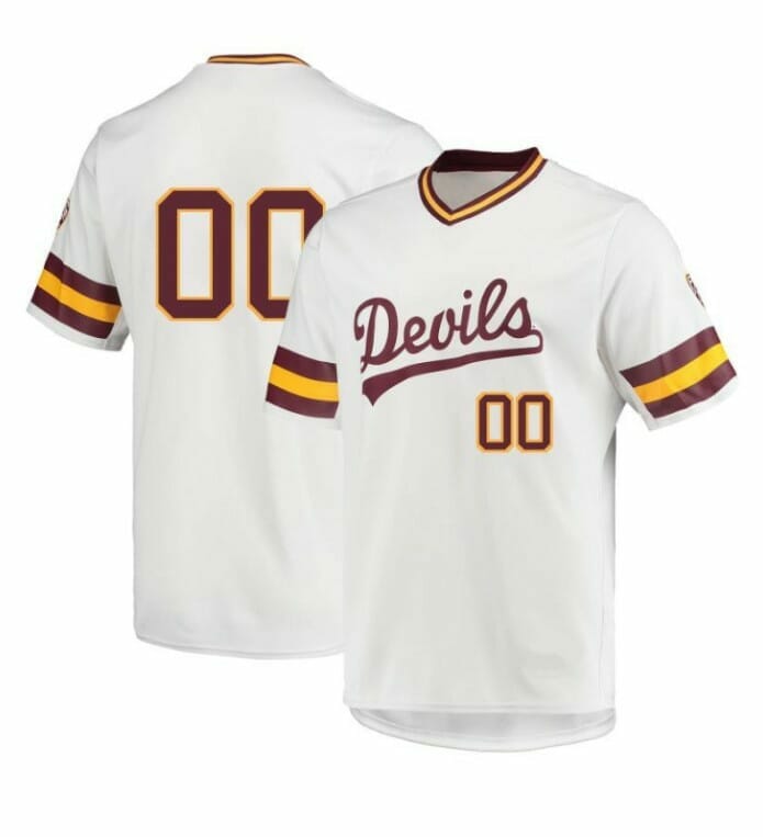 Custom Arizona State Baseball Jersey Sun Devils Name And Number College White
