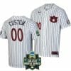 Custom Auburn Tigers Baseball Jersey Name and Number NCAA 2022 College World Series Stripe White
