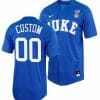 Custom Duke Blue Devils Baseball Jersey Name and Number NCAA College Royal