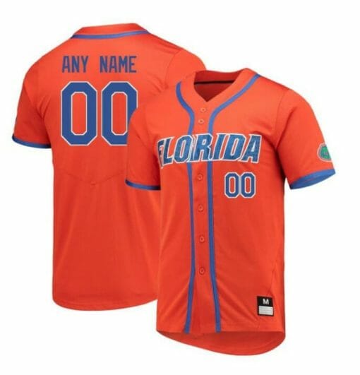 Custom Florida Gators Baseball Jersey Name and Number College Orange
