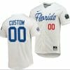 Custom Florida Gators Jersey Name and Number 2023 College World Series Replica White 0 NCAA Baseball