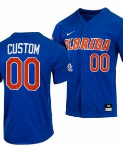 Custom Florida Gators Jersey Name and Number 2023 College World Series Royal #0 NCAA Baseball