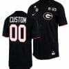 Custom Georgia Bulldogs Baseball Jersey Name and Number NCAA College 2022 National Champions Black