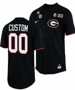 Custom Georgia Bulldogs Baseball Jersey Name and Number NCAA College 2022 National Champions Black