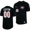 Custom Georgia Bulldogs Baseball Jersey Name and Number NCAA College Black