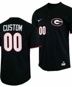 Custom Georgia Bulldogs Baseball Jersey Name and Number NCAA College Black