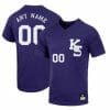 Custom Kansas State Wildcats Baseball Jersey Name and Number NCAA College Purple 1