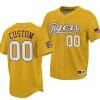 Custom LSU Tigers Jersey Name and Number 00 2023 College World Series Champions Gold NCAA Baseball