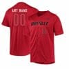 Custom Louisville Cardinals Baseball Jersey Name and Number College Red ACC