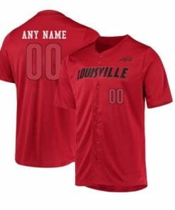 Custom Louisville Cardinals Baseball Jersey Name and Number College Red ACC