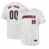 Custom Louisville Cardinals Baseball Jersey Name and Number College White