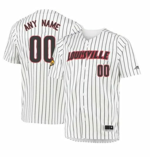 Custom Louisville Cardinals Baseball Jersey Name and Number College White