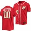 Custom Maryland Terrapins Baseball Jersey Name and Number NCAA College Red 1