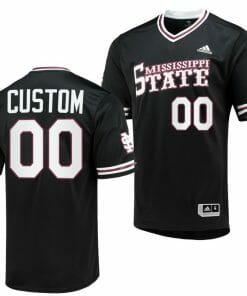 Custom Mississippi State Bulldogs Baseball Jersey Name and Number NCAA College Black