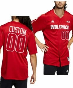 Custom NC State Wolfpack Jersey Name and Number NCAA College Red