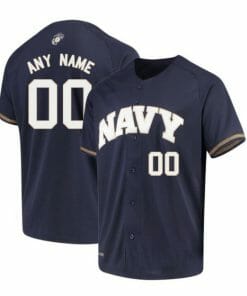 Custom Navy Midshipmen Baseball Jersey Under Armour Name and Number College Navy