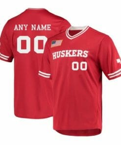 Custom Nebraska Huskers Baseball Jersey Name and Number NCAA College Scarlet