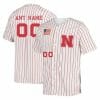 Custom Nebraska Huskers Baseball Jersey Name and Number NCAA College White