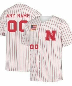 Custom Nebraska Huskers Baseball Jersey Name and Number NCAA College White