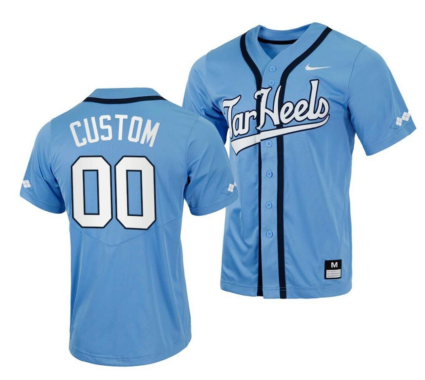 Custom North Carolina Jersey Tar Heels Name and Number NCAA College Blue