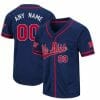 Custom Ole Miss Baseball Jersey Name and Number Rebels College Navy