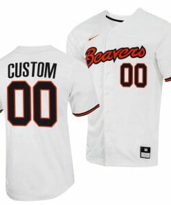 Custom Oregon State Beavers Baseball Jersey Name and Number NCAA College Full Button White