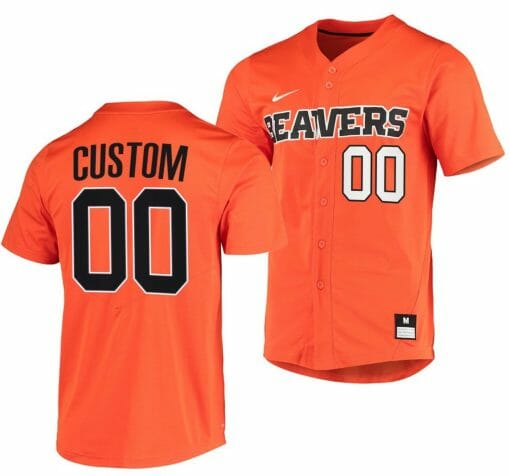 Custom Oregon State Beavers Baseball Jersey Name and Number NCAA College Orange