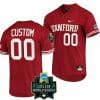 Custom Stanford Cardinal Jersey Name and Number OMAHA 8 2023 NCAA Baseball College World Series Red 00