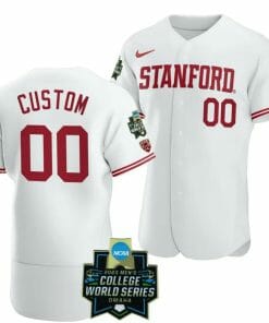 Custom Stanford Cardinal Jersey Name and Number OMAHA 8 2023 NCAA Baseball College World Series White #00