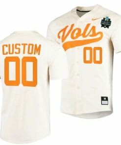 Custom Tennessee Volunteers Jersey Name and Number 2023 NCAA Baseball College World Series Natural #00 OMAHA 8