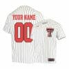 Custom Texas Tech Baseball Jersey Name Number Under Armour Red Raiders College White