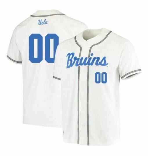 Custom UCLA Bruins Baseball Jersey Name and Number College White