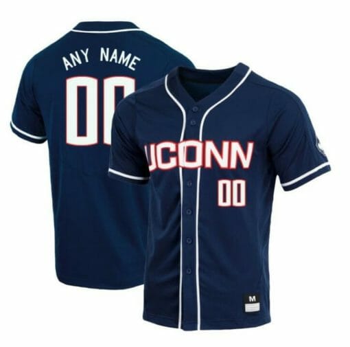 Custom UConn Huskies Baseball Jersey Name and Number College Navy