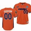 Custom Virginia Cavaliers Jersey Name and Number NCAA Baseball 2023 College World Series Orange 00