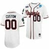 Custom Virginia Cavaliers Jersey Name and Number NCAA Baseball 2023 College World Series White 00