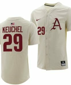 Dallas Keuchel Jersey Arkansas Razorbacks College Baseball Full-Button Natural #29